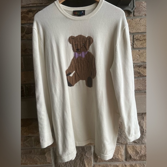 DOLLS KILL DELIA’S On Cloud Fine Oversized Intarsia Sweater Or Dress Size Large - Picture 6 of 16